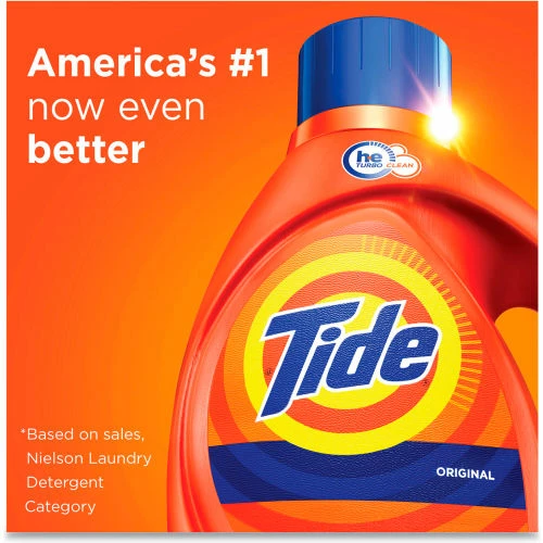 Tide HE Laundry Detergent, Original Scent, Liquid, 64 Loads, 92 oz. Bottle, 4/Case 5 Tide HE Laundry Detergent, Original Scent, Liquid, 64 Loads, 92 oz. Bottle, 4/Case - Image 3