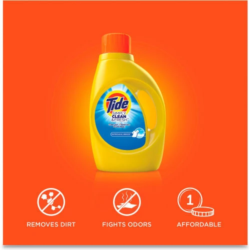 Tide Simply Clean and Fresh Laundry Detergent, Refreshing Breeze, 64 Loads, 92 oz. Bottle 6 Tide Simply Clean and Fresh Laundry Detergent, Refreshing Breeze, 64 Loads, 92 oz. Bottle - Image 4