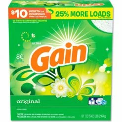 Gain Powdered Laundry Detergent, Original Scent, 91 oz. Box, 3/Case