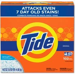 Tide Powder Laundry Detergent, Original Scent, 143 oz. Box, 2/Case