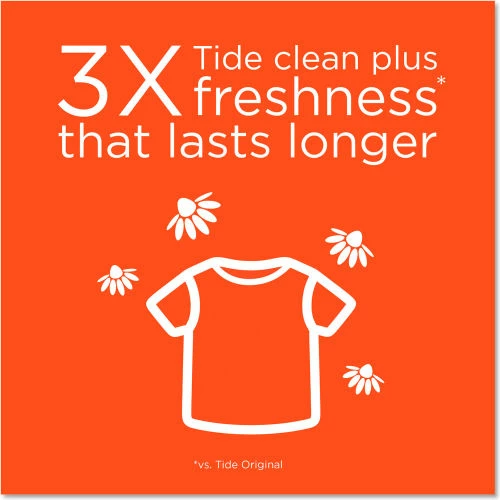 Tide Plus Febreze Liquid Laundry Detergent, Spring and Renewal, 92 oz. Bottle, 4/Case 5 Tide Plus Febreze Liquid Laundry Detergent, Spring and Renewal, 92 oz. Bottle, 4/Case - Image 3