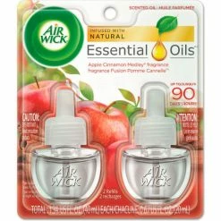 Air Wick® Scented Oil Refill, Warming - Apple Cinnamon Medley, 0.67 oz., Orange, 2/Pack