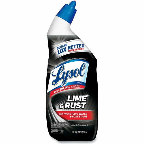 Lysol Disinfectant Toilet Bowl Cleaner w/Lime/Rust Remover, Wintergreen, 24 oz. Bottle 3 Lysol Disinfectant Toilet Bowl Cleaner w/Lime/Rust Remover, Wintergreen, 24 oz. Bottle
