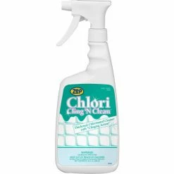 Zep Chlori Cling 'N Clean RTU Bathroom & Kitchen Cleaner, Quart Bottle, 12 Bottles/Case