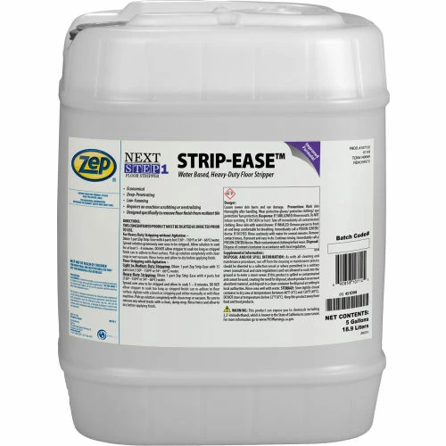 Zep Strip-Ease Heavy Duty, Water-Based Floor Stripper, 5 Gallon Pail 3 Zep Strip-Ease Heavy Duty, Water-Based Floor Stripper, 5 Gallon Pail
