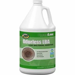 Zep Odorless LBA (Liquid Bacterial Additive) Drain Maintainer, Gallon Bottle, 4 Bottles/Case