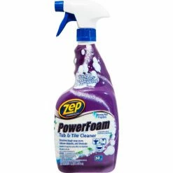 Zep Foaming Shower Tub & Tile Cleaner, Quart Bottle, 12 Bottles/Case