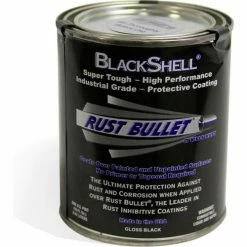 Rust Bullet BlackShell Protective Coating and Topcoat Pint Can BSP