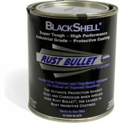 Rust Bullet BlackShell Protective Coating and Topcoat Quart Can BSQ