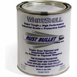 Rust Bullet WhiteShell Protective Coating and Topcoat Pint Can WSP