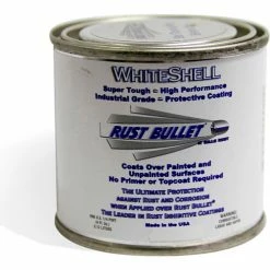 Rust Bullet WhiteShell Protective Coating and Topcoat 1/4 Pint Can WSQP