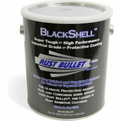 Rust Bullet BlackShell Protective Coating and Topcoat Gallon Can 4/Case BSG-C4