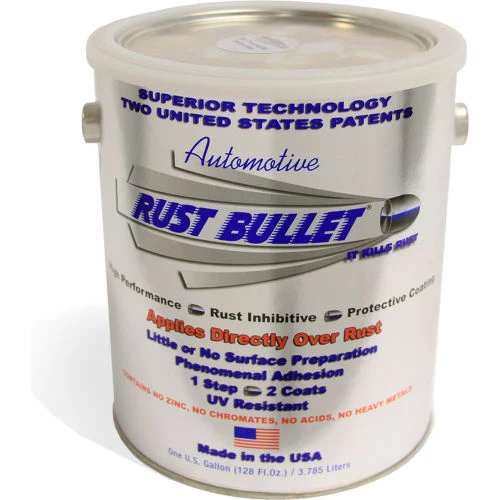 Rust Bullet Automotive Formula Rust Inhibitive Coating Gallon Can 4/Case RBA54-C4 3 Rust Bullet Automotive Formula Rust Inhibitive Coating Gallon Can 4/Case RBA54-C4