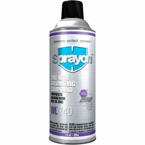 Sprayon WL740 Zinc Rich Galvanizing Compound, 14 oz. Aerosol Can - SC0740000 - Pkg Qty 12 3 Sprayon WL740 Zinc Rich Galvanizing Compound, 14 oz. Aerosol Can - SC0740000 - Pkg Qty 12