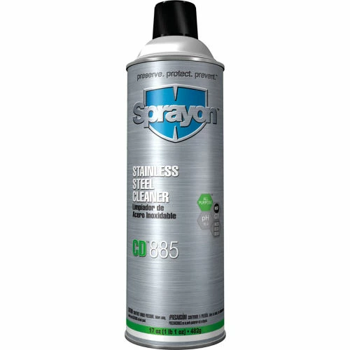Sprayon CD885 Stainless Steel Cleaner, 17 oz. Aerosol Can - SC0885000 - Pkg Qty 12 3 Sprayon CD885 Stainless Steel Cleaner, 17 oz. Aerosol Can - SC0885000 - Pkg Qty 12