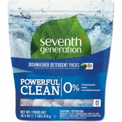 Seventh Generation® Natural Dishwasher Detergent Concentrated Packets, 45/Pack, 8 Packs/Case