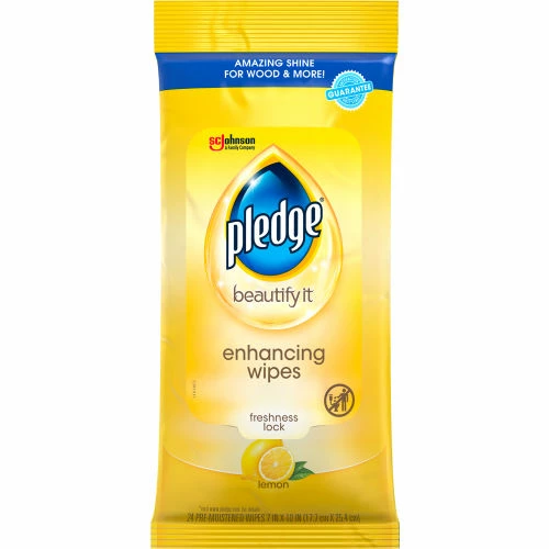 Pledge® Beautify Lemon Enhancing Wipes 24 Wipes/Pack 3 Pledge® Beautify Lemon Enhancing Wipes 24 Wipes/Pack