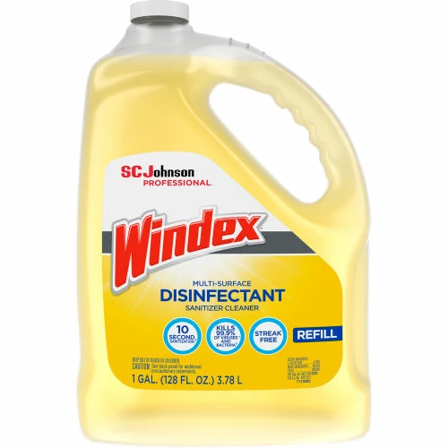 Windex® Multi-Surface Disinfectant Sanitizer Cleaner, 1 Gallon Refill Bottle 3 Windex® Multi-Surface Disinfectant Sanitizer Cleaner, 1 Gallon Refill Bottle