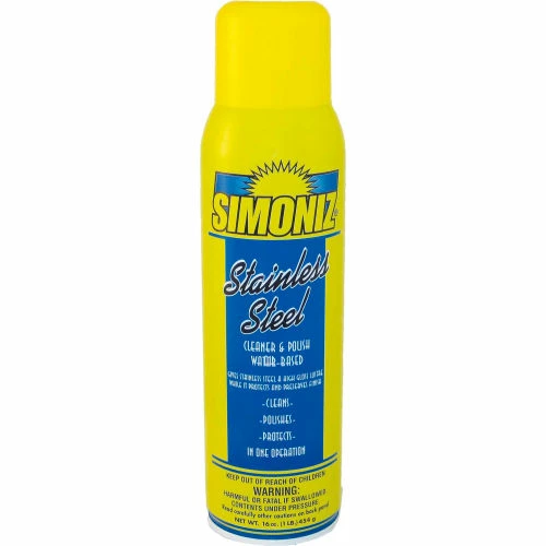 Simoniz Stainless Steel Cleaner & Polish, 20 oz. Aerosol Can, 12 Cans - S3331012 3 Simoniz Stainless Steel Cleaner & Polish, 20 oz. Aerosol Can, 12 Cans - S3331012