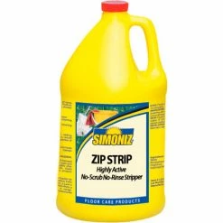 Simoniz® Zip Strip No Scrub No Rinse Floor Stripper, Gallon Bottle, 4 Bottles - Z60500004