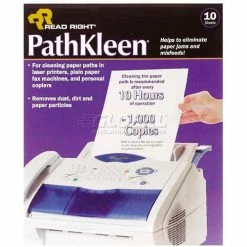 Advantus Read Right® Pathkleen Laser Printer Cleaning Sheets, RR1237, 10/Pk