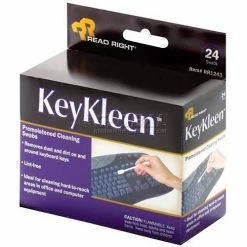 Advantus Read Right® Key Kleen Swabs, RR1243, Pre-Moistened, 24/Box