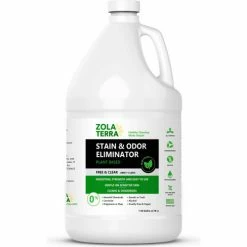 ZolaTerra® Stain, Odor, Spot Eliminator, Gallon Bottle, 4 Bottles