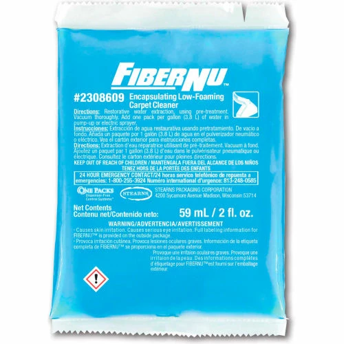 Stearns Packaging Corporation Stearns FiberNu Encapsulating Carpet Cleaner - 2 oz Packs, 72 Packs/Case - 2308609 3 Stearns Packaging Corporation Stearns FiberNu Encapsulating Carpet Cleaner - 2 oz Packs, 72 Packs/Case - 2308609