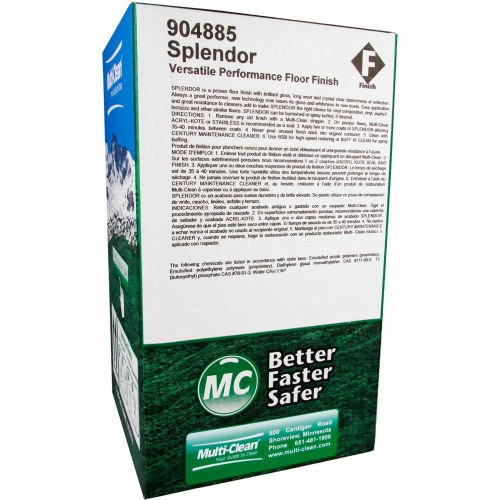 Multi-Clean® Splendor Versatile Finish - Unscented, 5 Gallon Box, 1 Box - 904885 3 Multi-Clean® Splendor Versatile Finish - Unscented, 5 Gallon Box, 1 Box - 904885