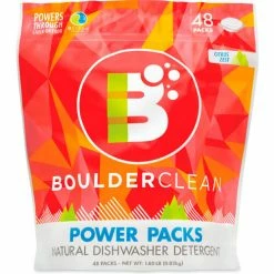 Boulder Clean Dishwasher Detergent Power Packs, Citrus Zest, 48 Tab Pouch