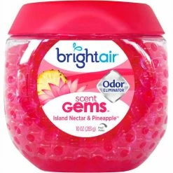 Bright Air Scent Gems Odor Eliminator 10 oz. Jar, Island Nectar & Pineapple - 900229