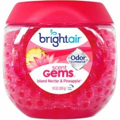 Bright Air Scent Gems Odor Eliminator, Island Nectar and Pineapple, Pink, 10 oz., 6/Case -Cleaning Chemicals & Lubricants Shop UNT BRI900229CT