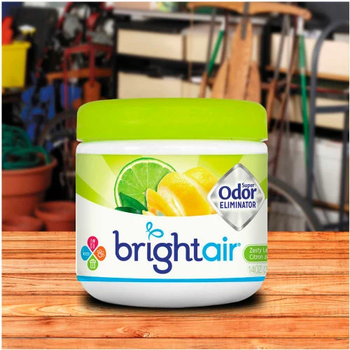 Bright Air Super Odor Eliminator 14 oz. Jar, Zesty Lemon & Lime - 900248EA 3 Bright Air Super Odor Eliminator 14 oz. Jar, Zesty Lemon & Lime - 900248EA