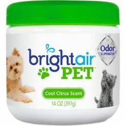 Bright Air Pet Odor Eliminator, Cool Citrus, 14 oz. Jar, 6/Case 11 Bright Air Pet Odor Eliminator, Cool Citrus, 14 oz. Jar, 6/Case -Cleaning Chemicals & Lubricants Shop UNT BRI900258