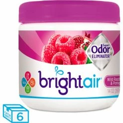 Bright Air Super Odor Eliminator, Wild Raspberry and Pomegranate, 14 oz. Jar, 6/Case -Cleaning Chemicals & Lubricants Shop UNT BRI900286CT