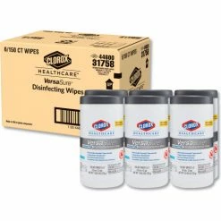 Clorox® Healthcare® Versasure Cleaner Disinfectant Wipes, 1-Ply, White, 150/Can, 6 Can/Ct