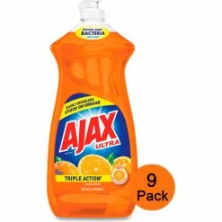Ajax Dish Detergent, Liquid, Orange Scent, 28 oz. Bottle, 9 Bottles/Case -Cleaning Chemicals & Lubricants Shop UNT CPC44678CT