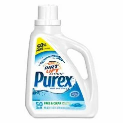 Purex Free and Clear Laundry Detergent Liquid, 75 oz. Bottle, 6 Bottles - 2420006040