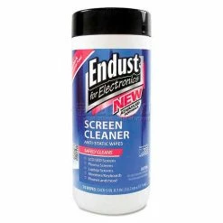 Endust Antistatic Premoistened Cleaning Wipes, 70/Canister - END11506