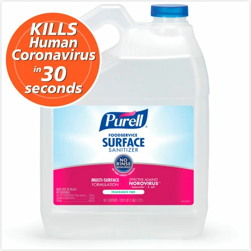 PURELL®, Foodservice Surface Sanitizer, Fragrance Free, 1 gal Bottle 3 PURELL®, Foodservice Surface Sanitizer, Fragrance Free, 1 gal Bottle