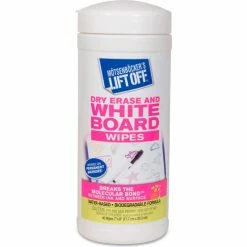 Lift Off Dry Erase Board Cleaner Wipes, 30 Wipes/Can, 6 Cans - 42703