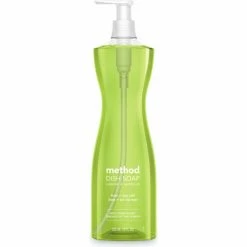 Method&#174, Dish Soap Pump, Hour-Glass Bottle, Lime and Sea Salt Scent, 18 oz Pump Bottle, 6/Ctn
