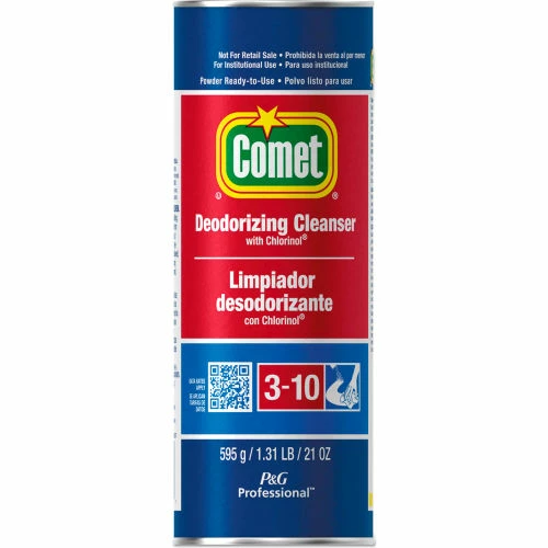 Comet® Deodorizing Powder Cleanser with Chlorinol, 21 oz. Can, 24 Cans - 32987 4 Comet® Deodorizing Powder Cleanser with Chlorinol, 21 oz. Can, 24 Cans - 32987 - Image 2