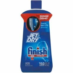 Finish Rinse Aid Jet-Dry Rinse Agent Liquid, Unscented, 16 oz. Bottle, 6 Bottles - 78826