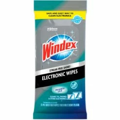 Windex® Electronics Cleaner, 25 Wipes, 12 Packs Per Carton
