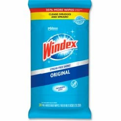 Windex Orginal Glass Wipes, 38 Wipes/Pack, 12 Pack/Case - 319251