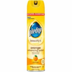 Pledge® Furniture Polish, Orange Clean Scent, 9.7 Oz. Aerosol Spray