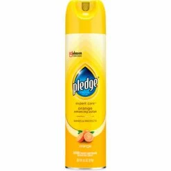 Pledge&#174, Furniture Polish, Orange, 9.7 oz Aerosol Spray, 6/Carton