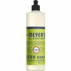 Mrs. Meyer's® Manual Dish Soap Liquid, Lemon, 16 oz. Bottle, 6 Bottles - 650393