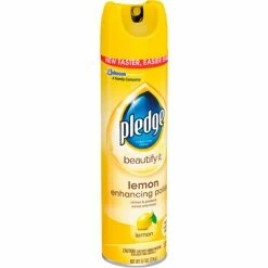 Pledge® Furniture Polish, Lemon, 9.7 Oz. Aerosol Spray
